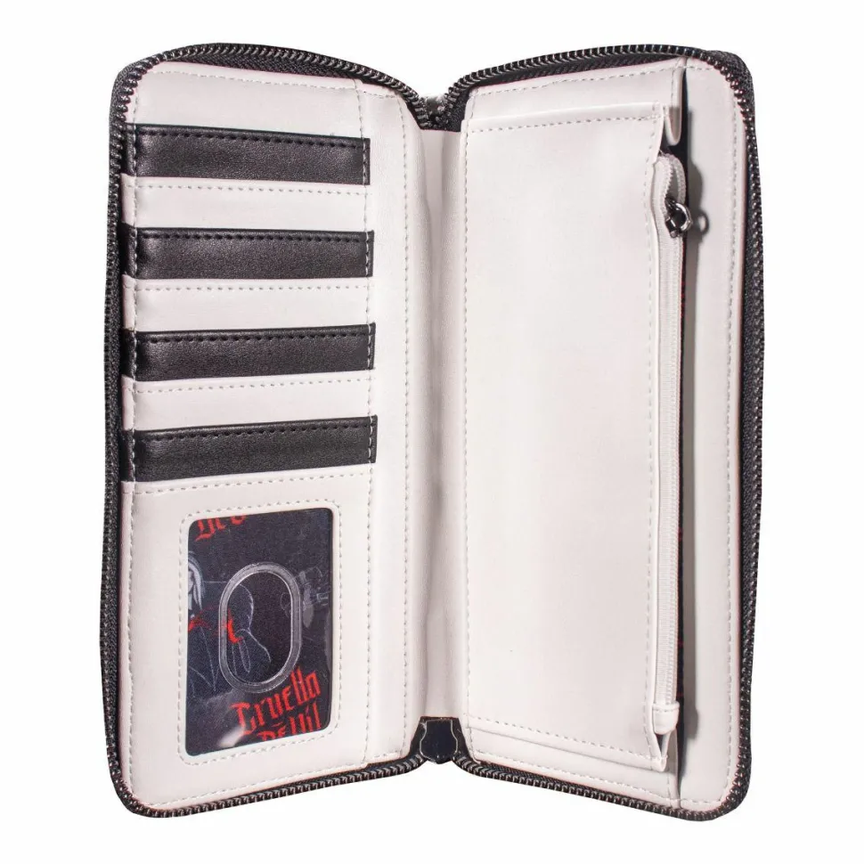 101 Dalmations - Cruella De Vil Spots 8” Faux Leather Zip-Around Wallet