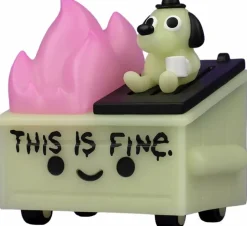 100% Soft - Lil' Dumpster Fire x This Is Fine Glow-in-the-Dark Vinyl Figure