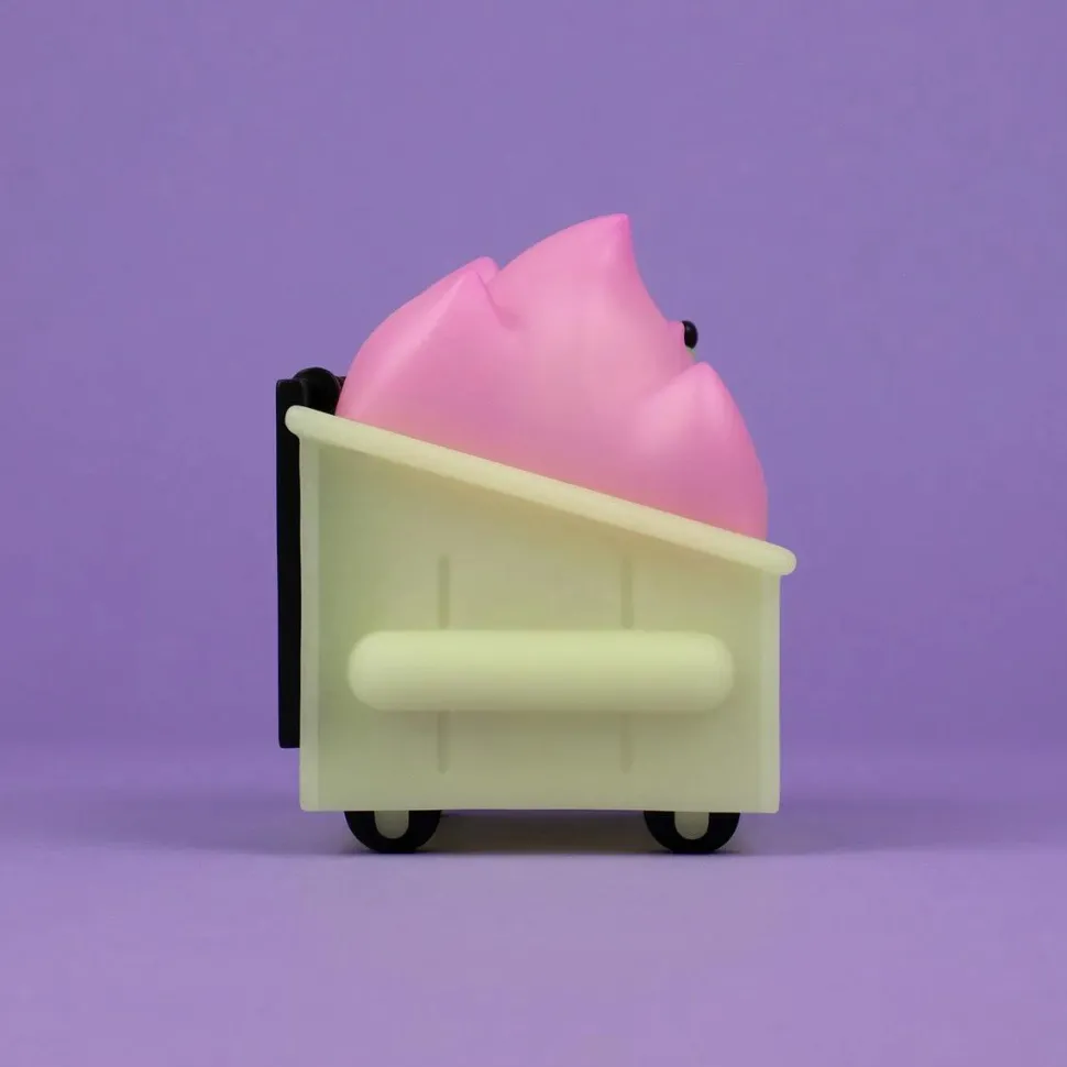 100% Soft - Lil' Dumpster Fire x This Is Fine Glow-in-the-Dark Vinyl Figure