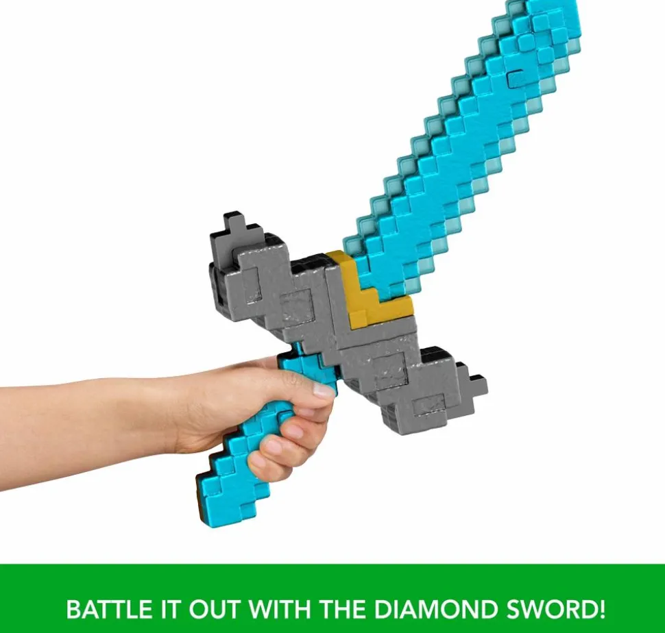 A Minecraft Movie (2025) - Click and Switch Sword and Pickaxe 2-in-1 Roleplay Replica