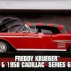 A Nightmare on Elm Street - Freddy Kreuger with 1958 Cadillac s62 1/24th Scale Hollywood Rides Die-Cast Vehicle Replica