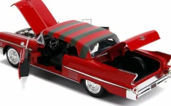 A Nightmare on Elm Street - Freddy Kreuger with 1958 Cadillac s62 1/24th Scale Hollywood Rides Die-Cast Vehicle Replica