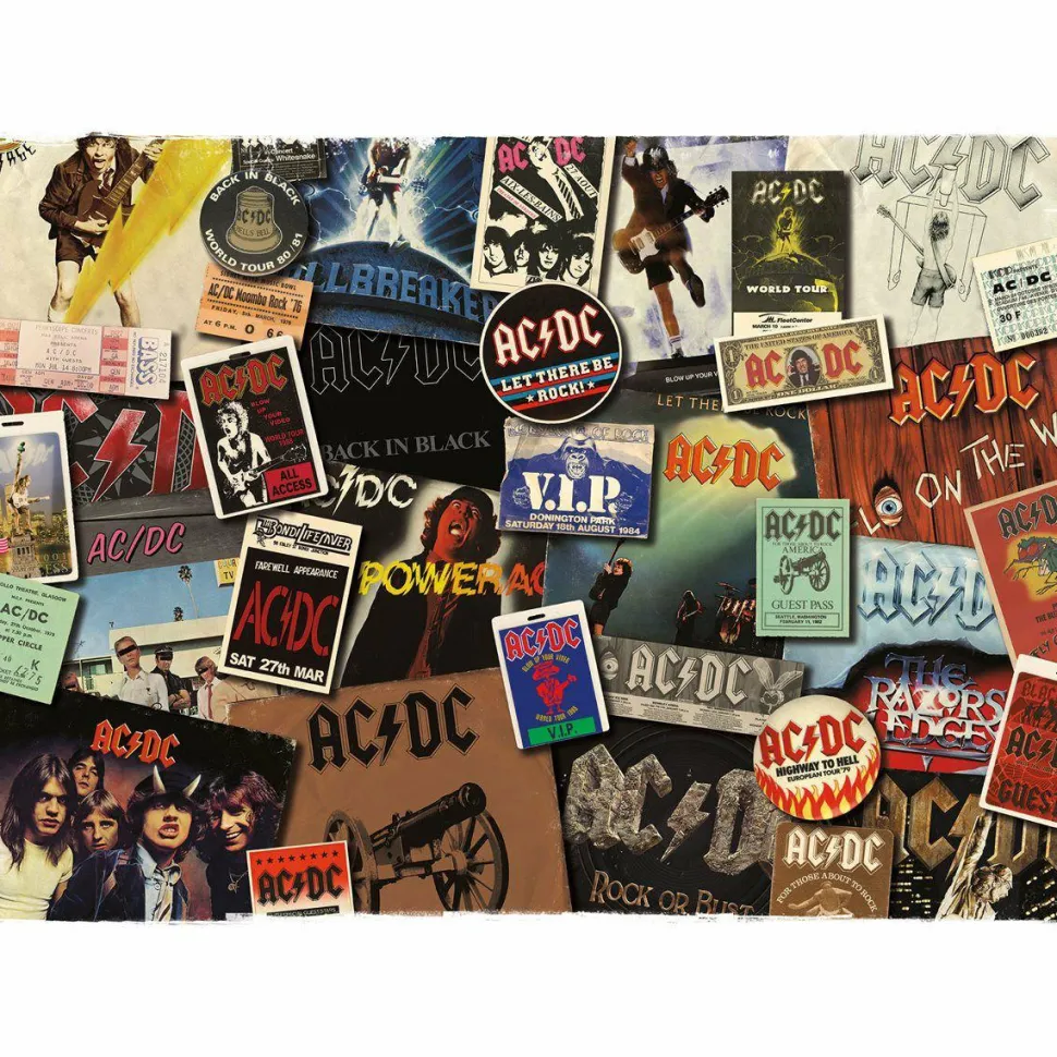 AC/DC - Albums 1000 Piece Jigsaw Puzzle
