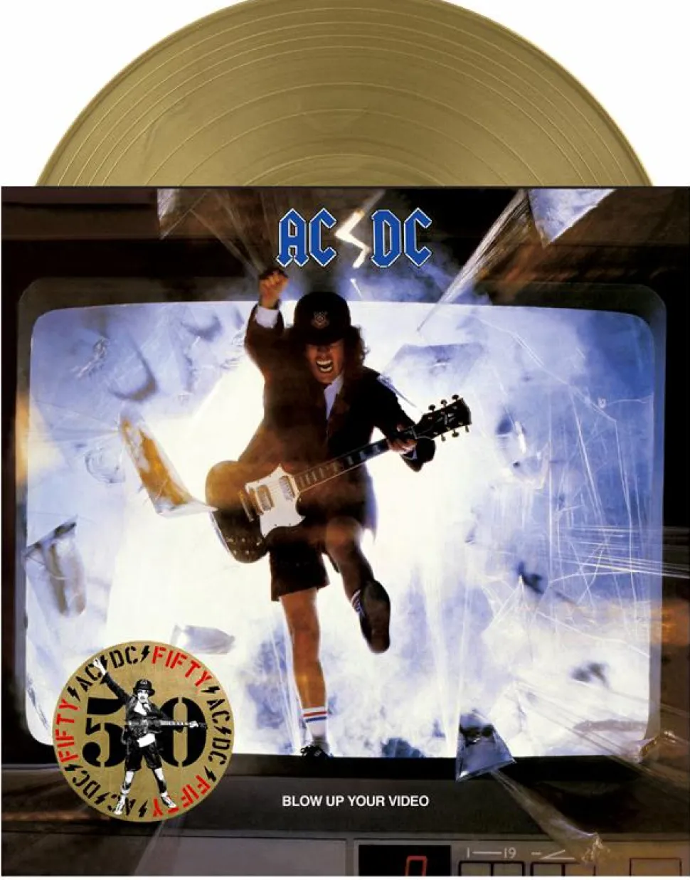 AC/DC - Blow Up Your Video LP Vinyl Record (50th Anniversary Gold Nugget Coloured Vinyl)