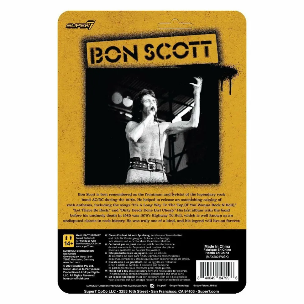 AC/DC - Bon Scott (Leopard Print) ReAction 3.75" Action Figure