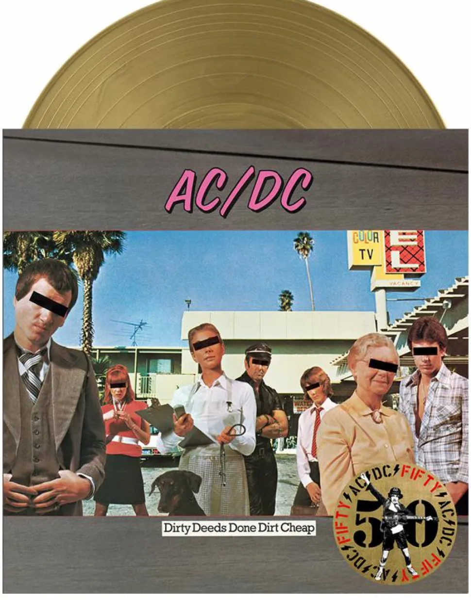 AC/DC - Dirty Deeds Done Dirt Cheap LP Vinyl Record (50th Anniversary Gold Nugget Coloured Vinyl)
