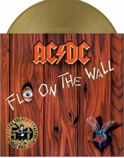 AC/DC - Fly on the Wall LP Vinyl Record (50th Anniversary Gold Nugget Coloured Vinyl)