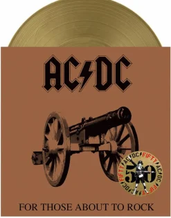 AC/DC - For Those About To Rock (We Salute You) LP Vinyl Record (50th Anniversary Gold Nugget Coloured Vinyl)
