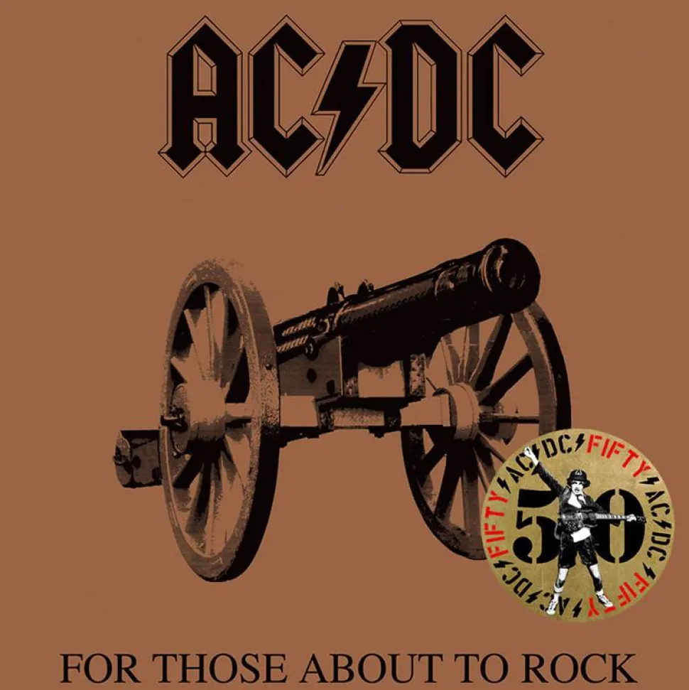 AC/DC - For Those About To Rock (We Salute You) LP Vinyl Record (50th Anniversary Gold Nugget Coloured Vinyl)