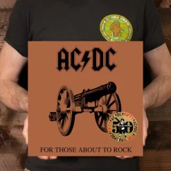 AC/DC - For Those About To Rock (We Salute You) LP Vinyl Record (50th Anniversary Gold Nugget Coloured Vinyl)