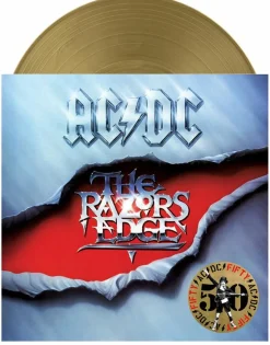 AC/DC - The Razors Edge LP Vinyl Record (50th Anniversary Gold Nugget Coloured Vinyl)