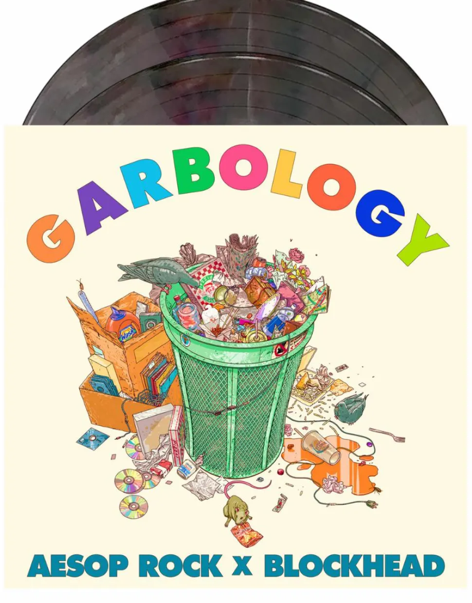 Aesop Rock x Blockhead - Garbology 2xLP Vinyl Record (Random Eco-Mix Coloured Vinyl)