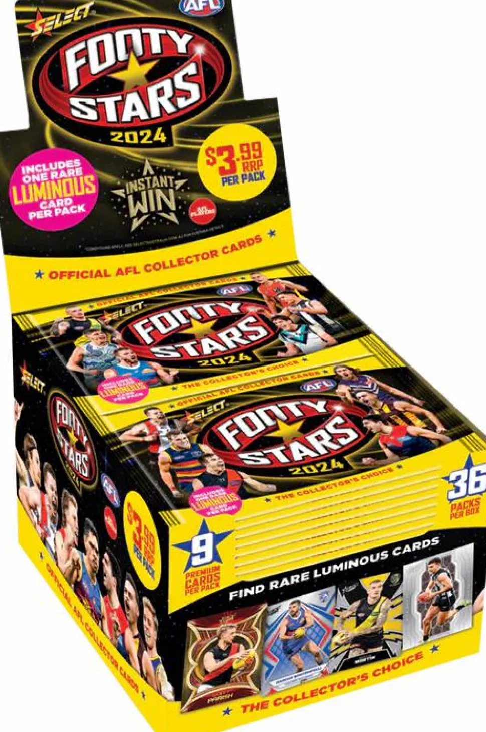 AFL Football - 2024 Select Footy Stars Trading Cards Booster Box (Display of 36)