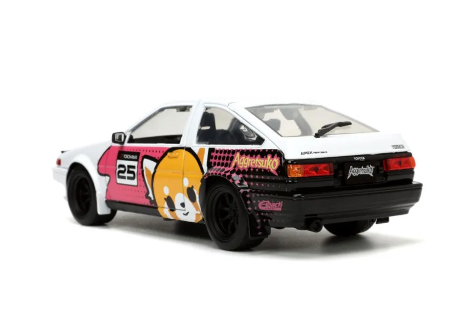 Aggretsuko - Aggretsuko & 1986 Toyota Trueno (AE86) 1/24th Scale Die-Cast Vehicle
