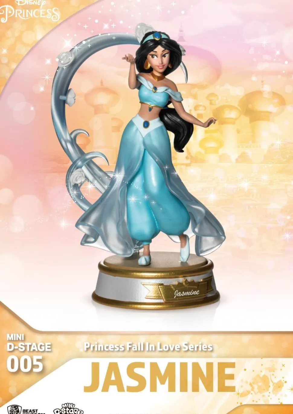 Aladdin (1992) - Jasmine Disney Princess Fall in Love Series MDS-005 Mini D-Stage 3" PVC Diorama Statue