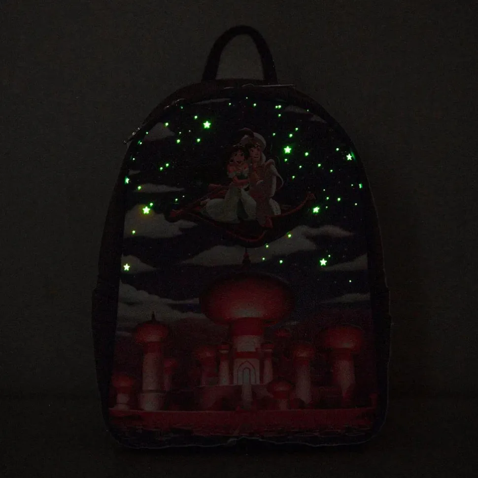 Aladdin (1992) - Magic Carpet Ride Glow in the Dark 10” Faux Leather Mini Backpack