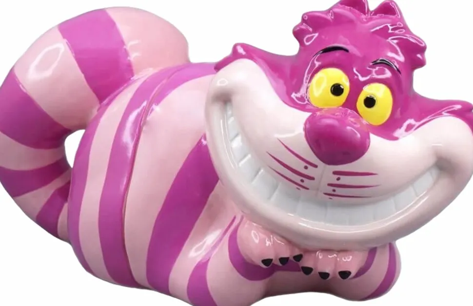 Alice in Wonderland (1951) - Cheshire Cat Shaped Ceramic Money Bank / Bookends