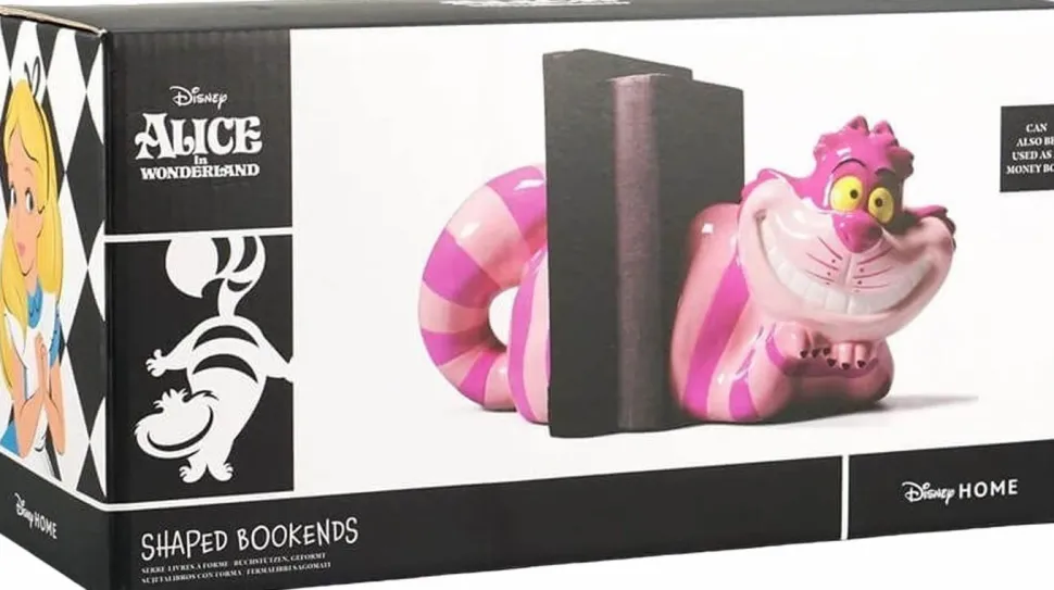 Alice in Wonderland (1951) - Cheshire Cat Shaped Ceramic Money Bank / Bookends