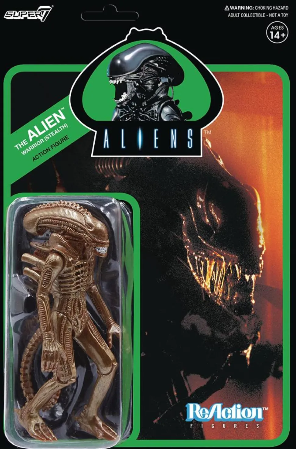 Aliens (1986) - Alien Warrior (Stealth) ReAction 3.75" Action Figure