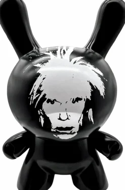 Andy Warhol - Fright Wig Self-Portrait Monochrome Edition Masterpiece Dunny 8" Vinyl Figure