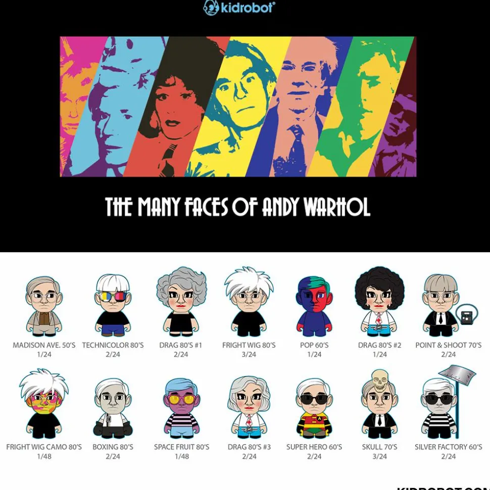Andy Warhol - Many Faces of Andy Mini Series Blind Box 3” Vinyl Figure (Display of 24)
