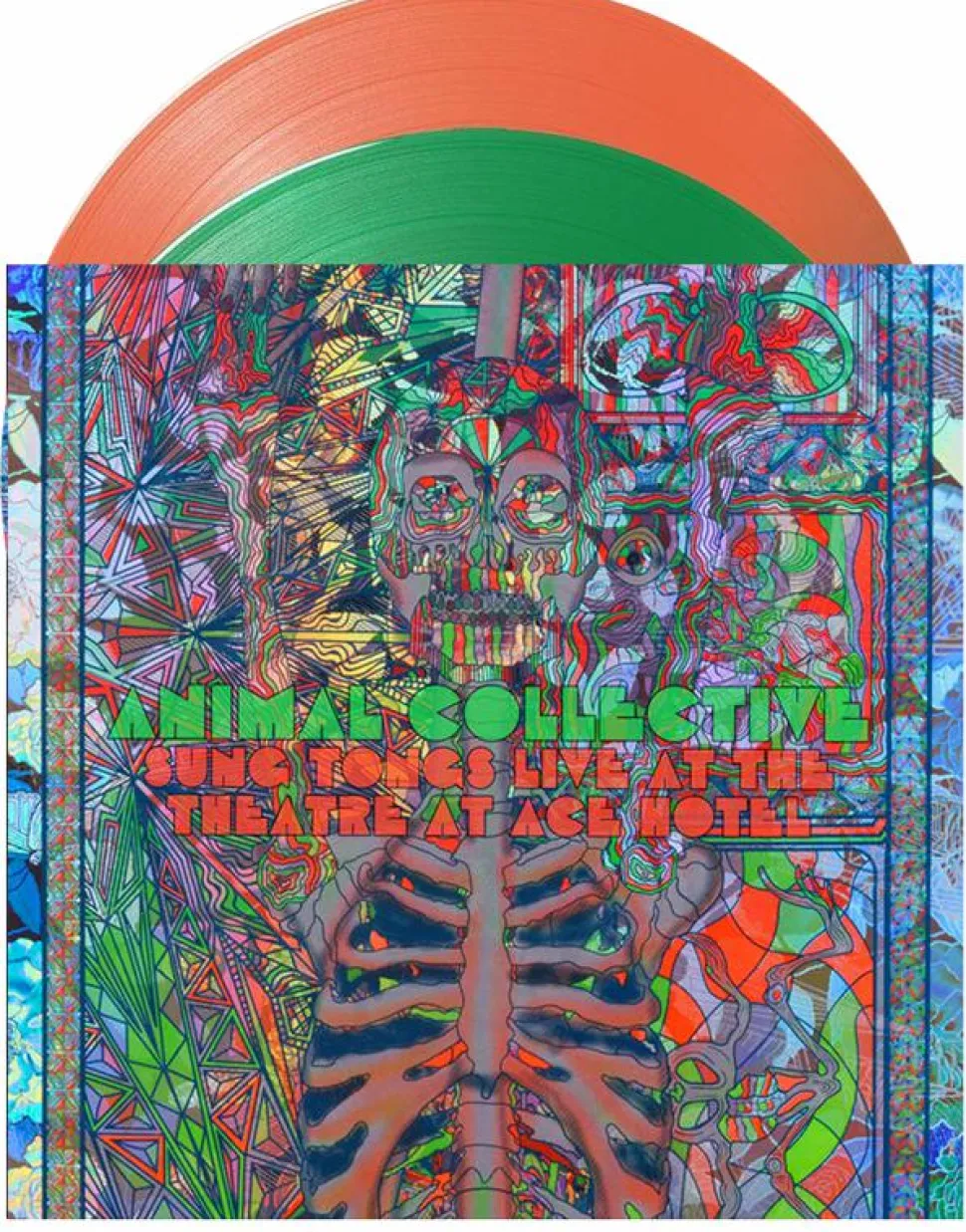Animal Collective - Sung Tongs Live at the Theatre at Ace Hotel 2xLP Vinyl Record (Light Green & Neon Orange Coloured Vinyl)