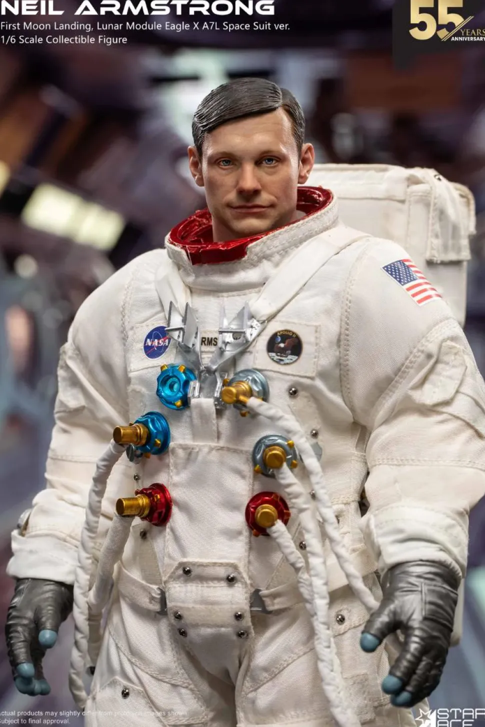 Apollo 11 - Neil Armstrong (First Moon Landing, Lunar Module Eagle X A7L Space Suit Version) 1/6th Scale Action Figure