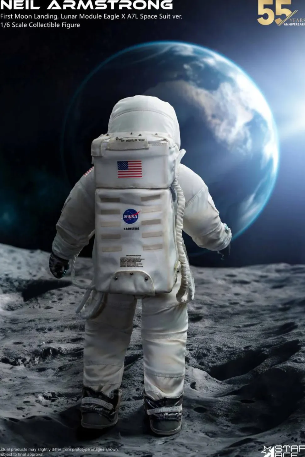 Apollo 11 - Neil Armstrong (First Moon Landing, Lunar Module Eagle X A7L Space Suit Version) 1/6th Scale Action Figure