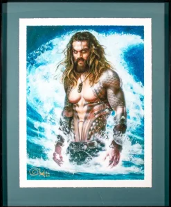 Aquaman (2018) - Permission to Come Aboard Fine Art Print by Olivia De Berardinis (Framed Art Print)