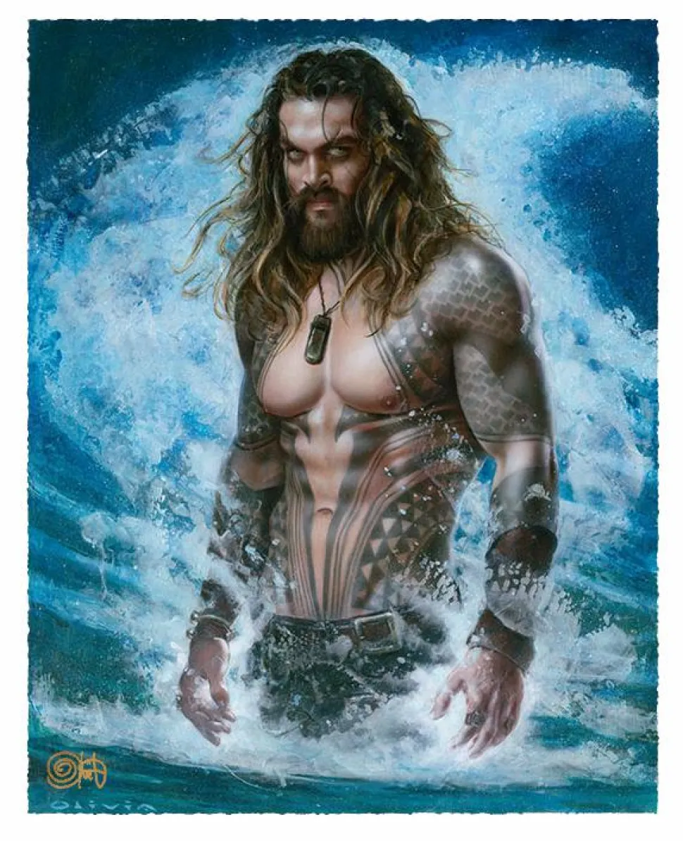 Aquaman (2018) - Permission to Come Aboard Premium Art Print by Olivia De Berardinis