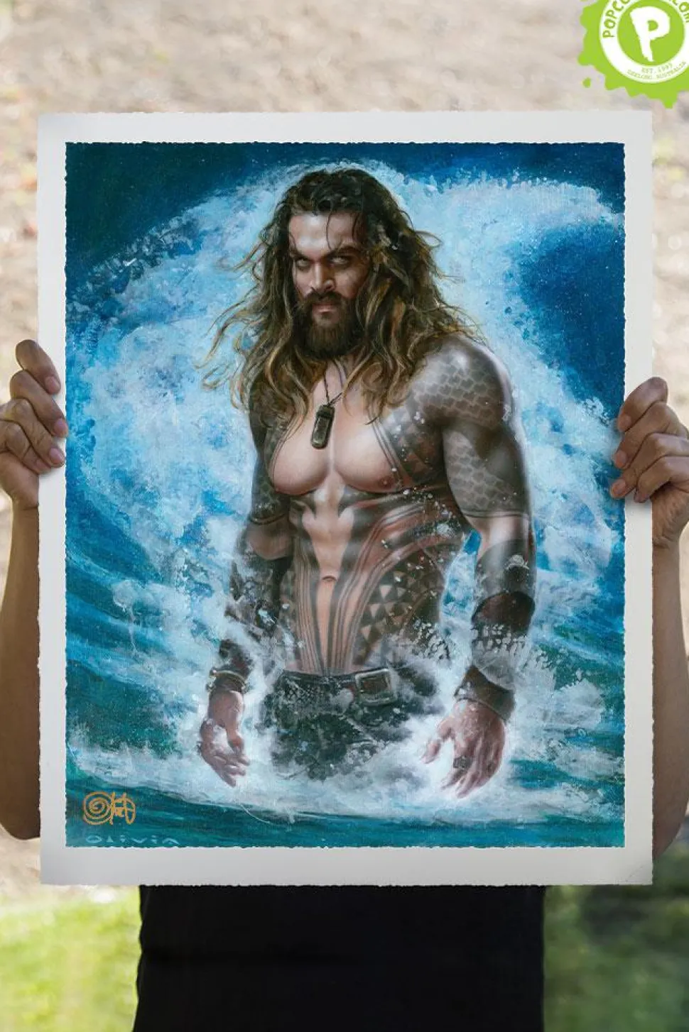Aquaman (2018) - Permission to Come Aboard Premium Art Print by Olivia De Berardinis