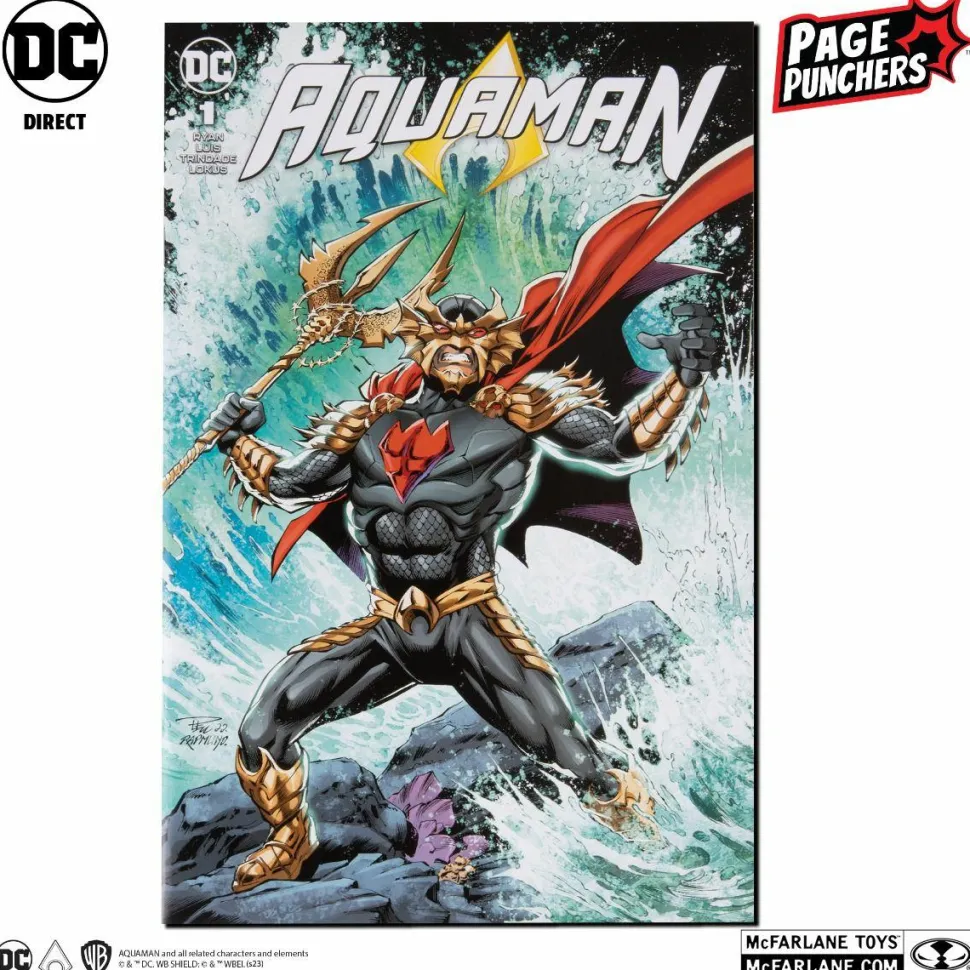 Aquaman - Ocean Master Page Punchers 7” Scale Action Figure with Comic Book