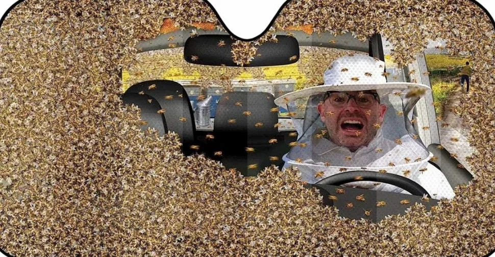 Archie McPhee - Car Full of Bees Car Sunshade
