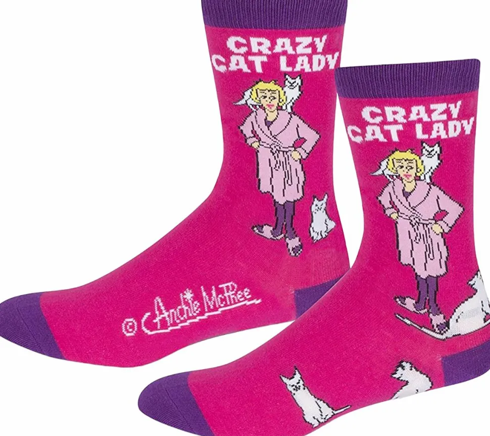 Archie McPhee - Crazy Cat Lady Women’s Socks (One Size)