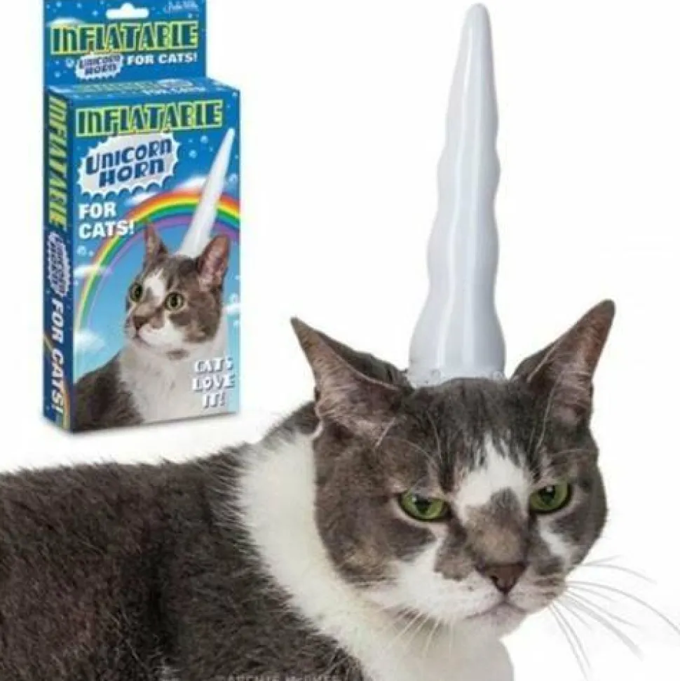 Archie McPhee - Inflatable Unicorn Horn For Cats