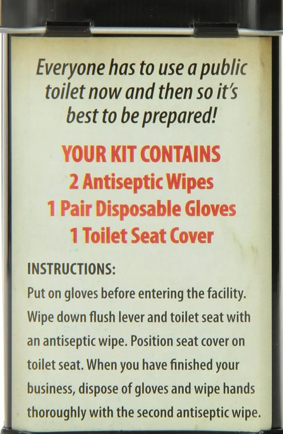 Archie McPhee - Public Toilet Survival Kit Tin