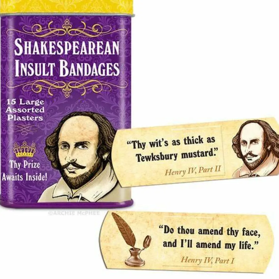 Archie McPhee - Shakespearean Insult Bandages 15-Pack