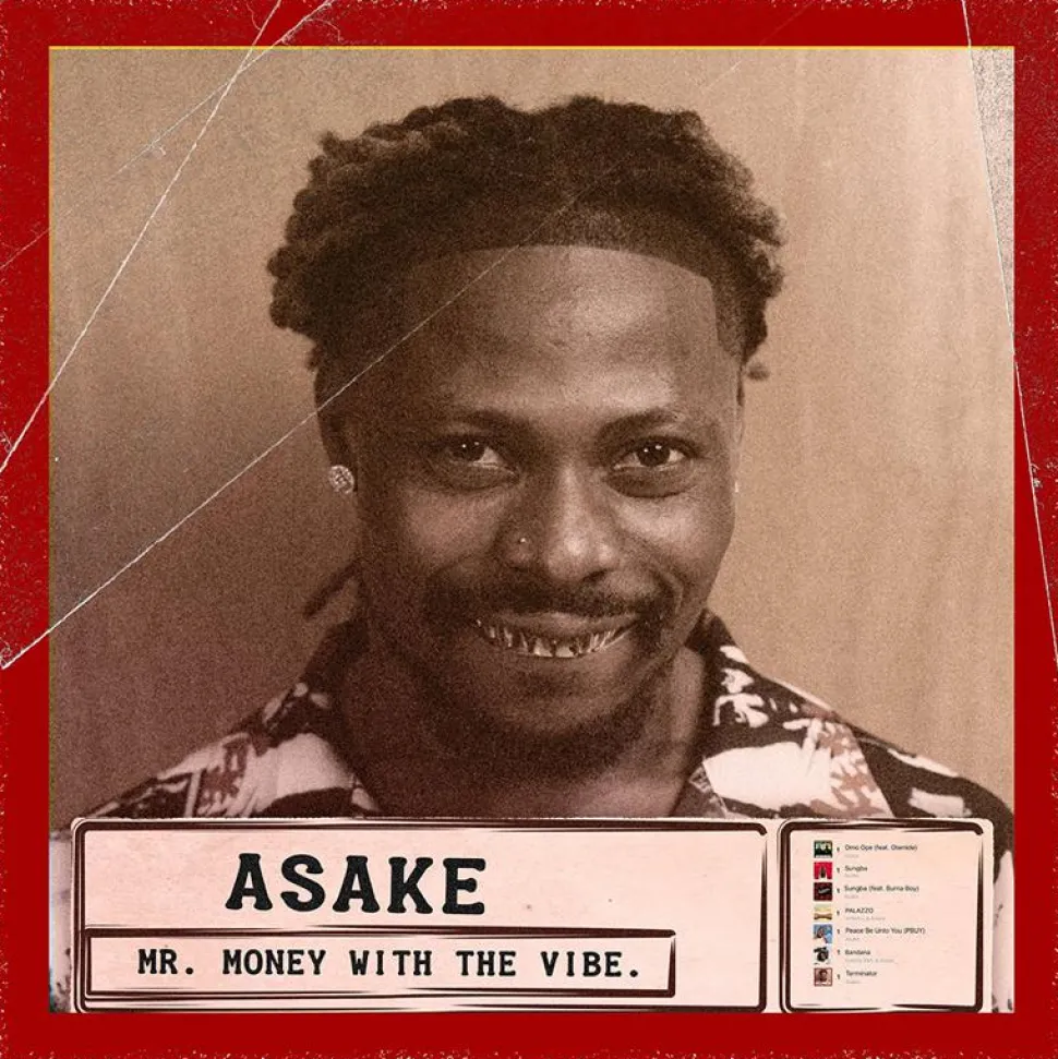 Asake - Mr. Money with the Vibe LP Vinyl Record (Bone with Red Splatter Coloured Vinyl)