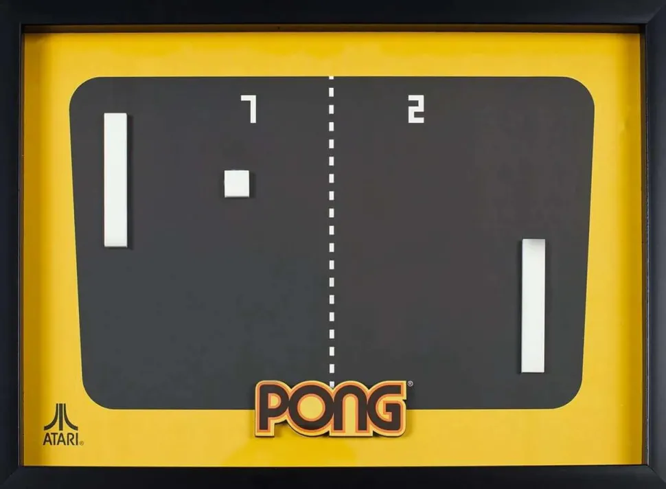 Atari - Pong Video Game 3D Wall Art