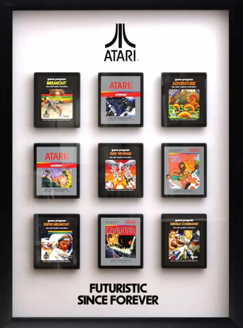 Atari - Video Game Cartridges 3D Wall Art