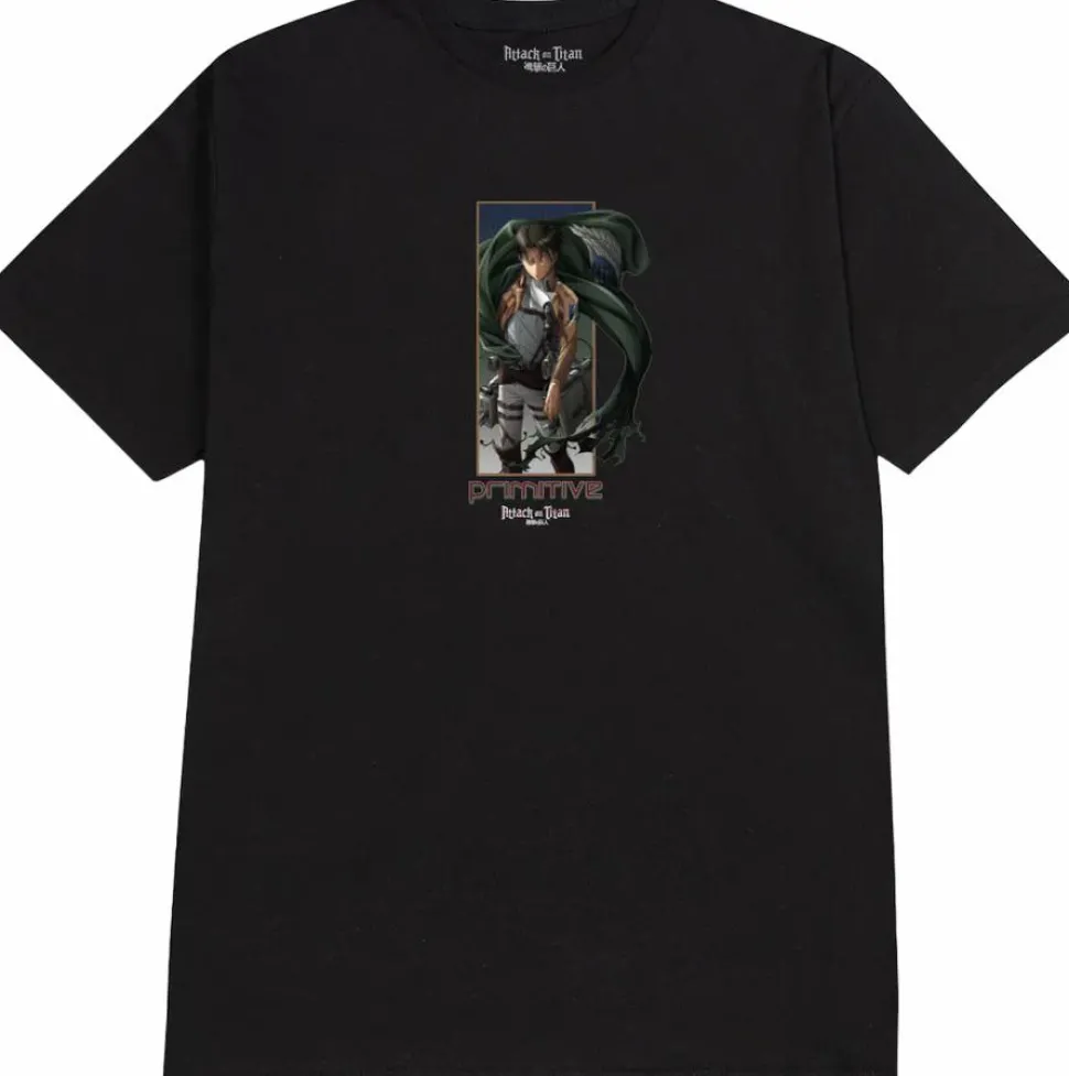 Attack on Titan - Attack on Titan x Primitive Levi Black T-Shirt