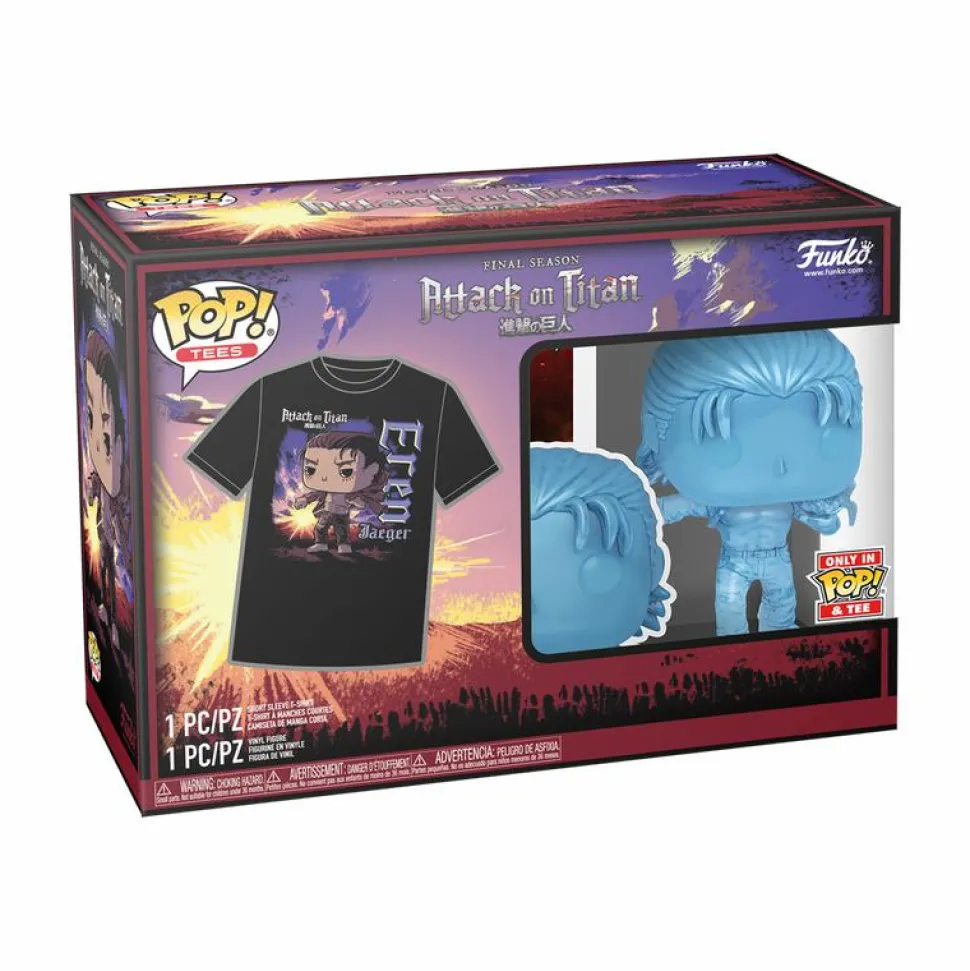 Attack on Titan - Eren Jaeger with Marks (Transparent) Pop! Vinyl Figure & T-Shirt Box Set