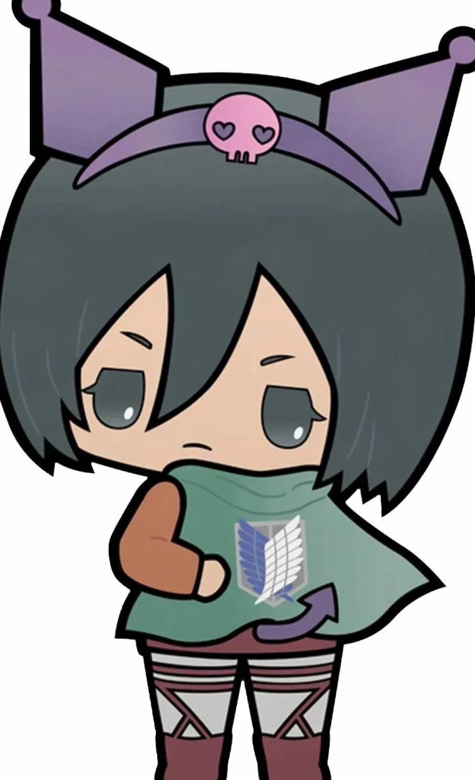 Attack on Titan x Hello Kitty and Friends - Mikasa Ackerman FiGPiN Enamel Pin