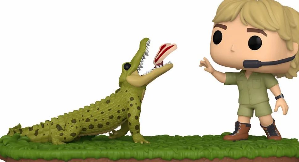 Australia Zoo: Home of The Crocodile Hunter - Steve Irwin with ‘Agro’ the Crocodile Pop! Moment Vinyl Figure 2-Pack