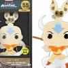 Avatar the Last Airbender - Aang with Momo Glow-in-the-Dark 4" Pop! Enamel Pin