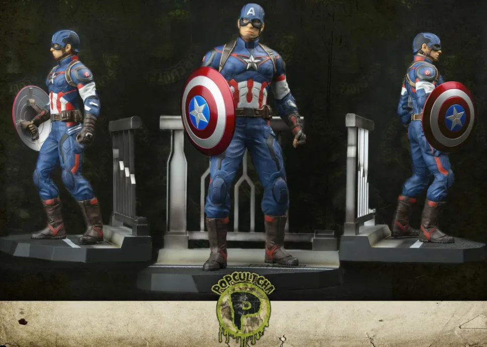 Avengers 2: Age of Ultron - Captain America 1/9th Scale Action Hero Vignette Model Kit Statue