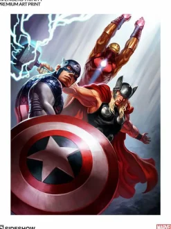 Avengers - Avengers Trinity Premium Art Print by Alex Pascenko