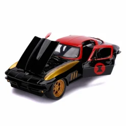 Avengers - Black Widow with 1966 Chevy Corvette 1/24th Scale Hollywood Rides Die-Cast Vehicle Replica
