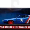 Avengers - Captain America & 1972 Plymouth GTX 1/32 Scale Die-Cast Vehicle Replica