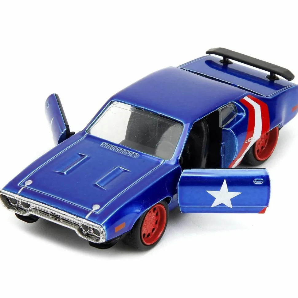 Avengers - Captain America & 1972 Plymouth GTX 1/32 Scale Die-Cast Vehicle Replica